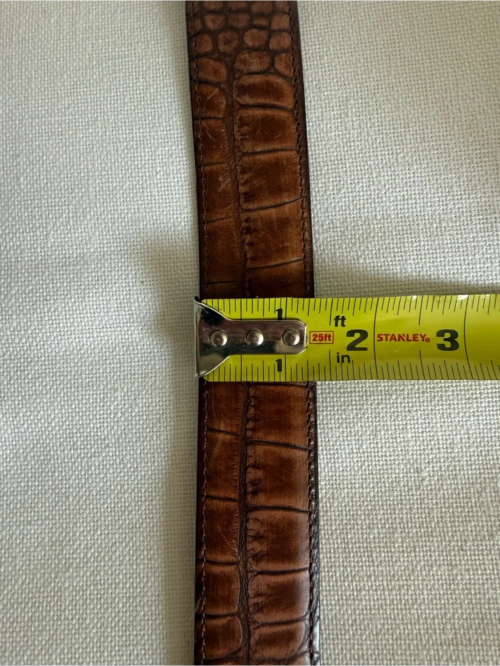 MARTIN DINGMAN ALLIGATOR GRAIN Saddle Leather Belt Size 90/36